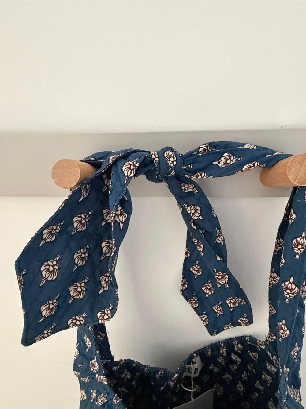 ZÚA Quilted Floral-Print Tie-Handle Shoulder Bag in Teal